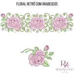 FLORAL RETRร COM ARABESCOS - Imagem 3