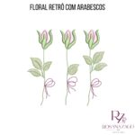 FLORAL RETRร COM ARABESCOS - Imagem 4