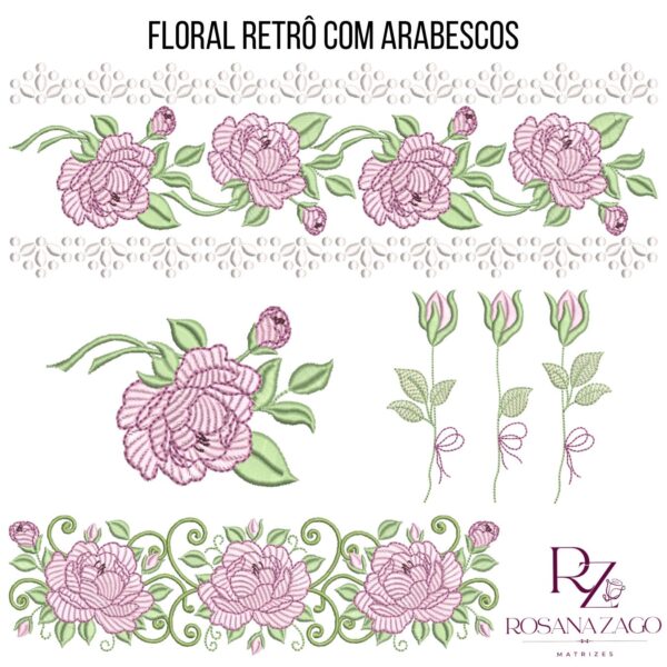 FLORAL RETRÔ COM ARABESCOS