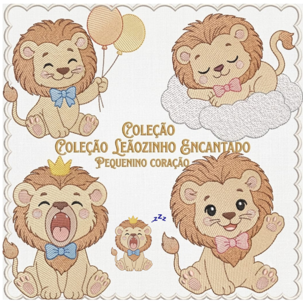 Matrizes de Bordado - Coleção Leãozinho Encantado