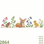 Matriz de bordado amiguinhos da floresta