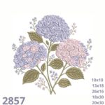 Matriz de bordado Bouquet de flores Hortênsias