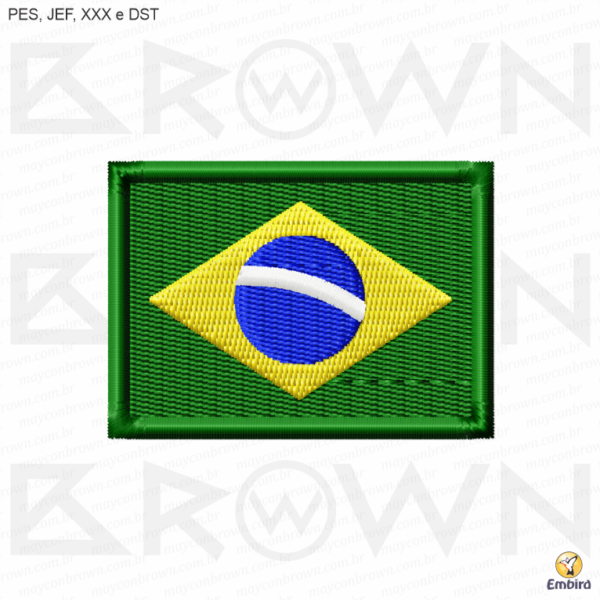 Matriz de bordado Bandeira do Brasil